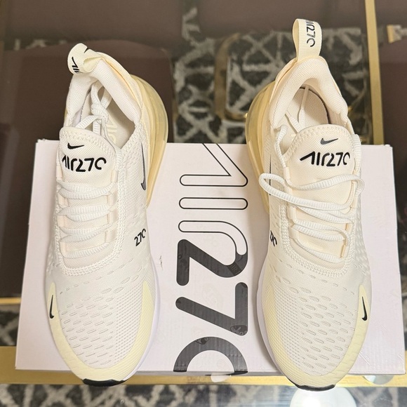 Nike Shoes - Nike Air Max 270 Beige and White Sneakers